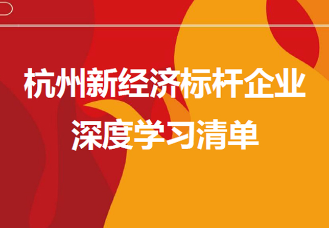 杭州新經濟標桿企業